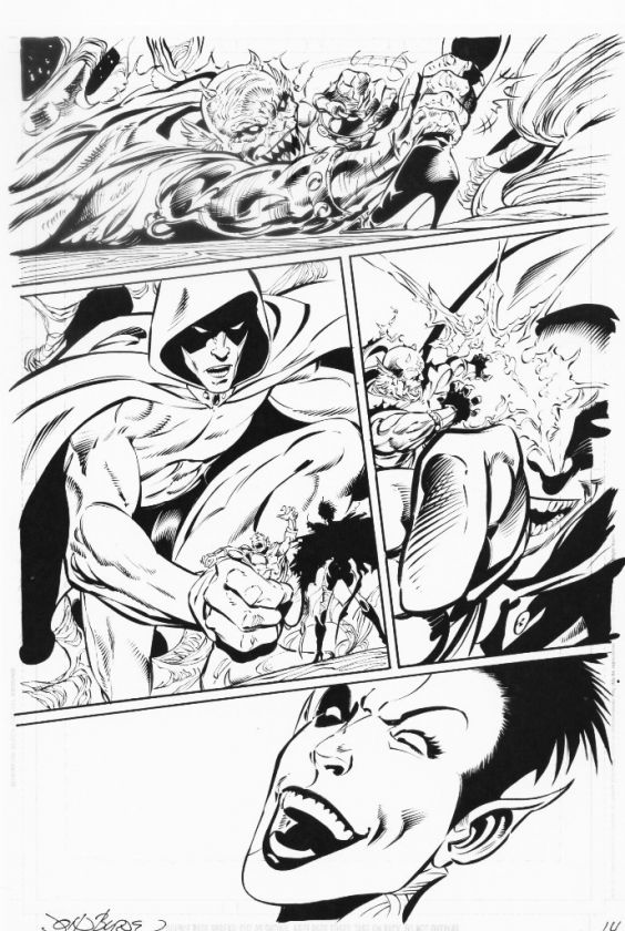   ORIGINAL COMIC ART PAGE #13 FROM BLOOD OF THE DEMON #7 Vs THE SPECTRE