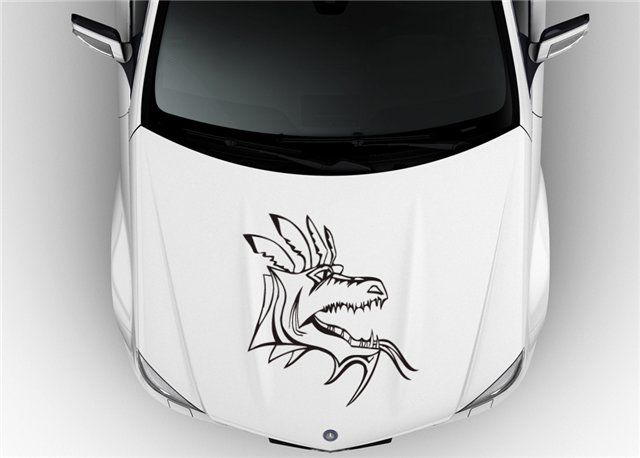 DRAGON HOOD VINYL DECAL BMW MINI COOPER ECLIPSE AUDI 29  