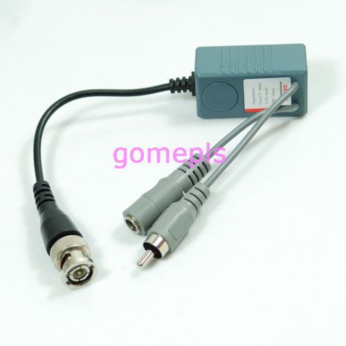 New CCTV Video Audio Power Balun BNC Cat.5 Transceiver  