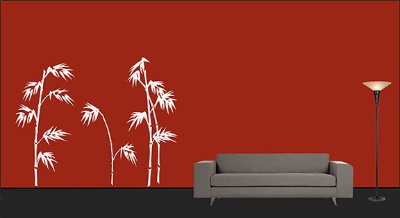 Bamboo Wall Art Decal Sticker Vinyl Forest Mural  