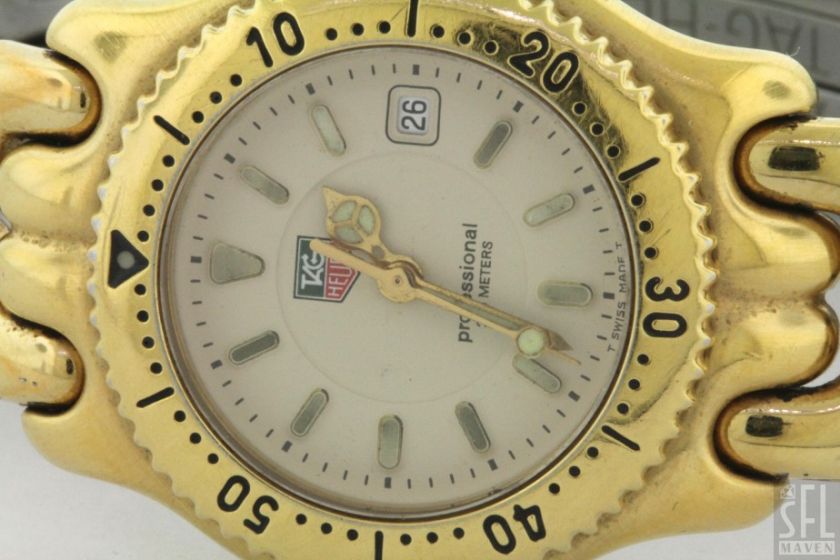 TAG HEUER PROFESSIONAL GOLD TONE SS QUARTZ LADIES WATCH W/ DATE  