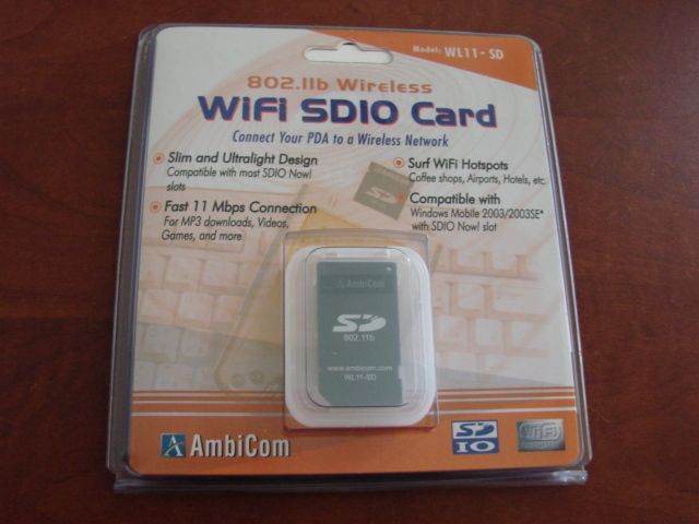 WIFI SDIO CARD 802.11B WIRLESS WL11 SD BRAND AMBICOM  