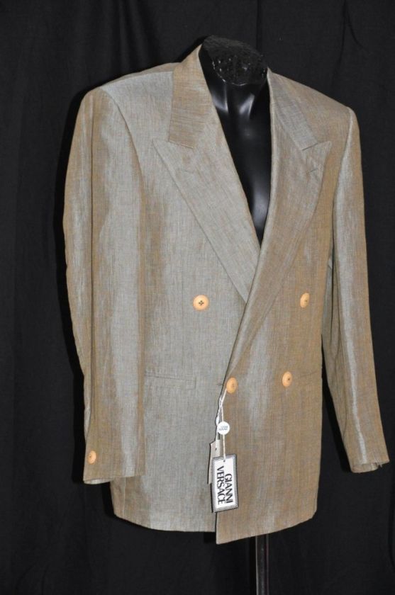 NEW GIANNI VERSACE MENS LINEN SUIT size IT 46 US 36  