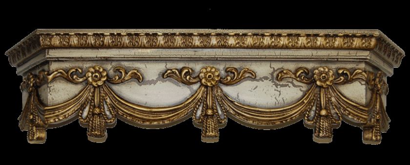 Large Swag Bedcrown Cornice Box Old World 30 Finishes  