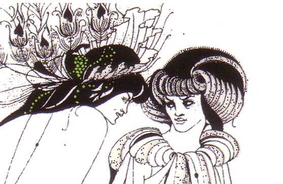 Aubrey Beardsley Greeting Cards Salome/Herodias, Peacock Skirt