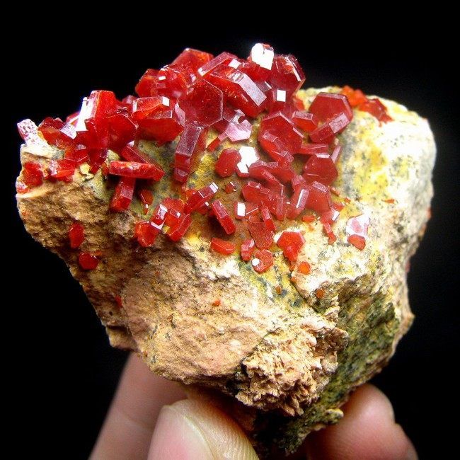 Vanadinite Crystal Cluster, Morocco az063  