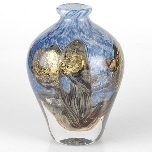 Jean Claude Novaro HAND BLOWN Glass Sculpture Landscape  