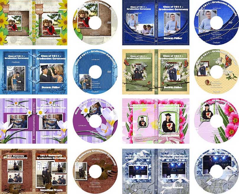 200 DVD COVER & LABEL TEMPLATES Vol1&2   PSD Graduation  