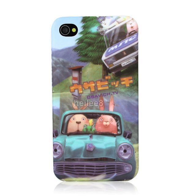 Cartoon Movie Pink Crazy Usavich Rabbit Car Driver Hard case For 