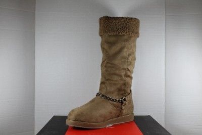 New Authentic G By Guess Calf Boots Horizon Brown Faux Suede 6  