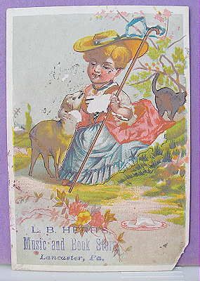 Vintage Clothing Book Furs TRADE CARD Perilot Pennsylvania Leinbach 