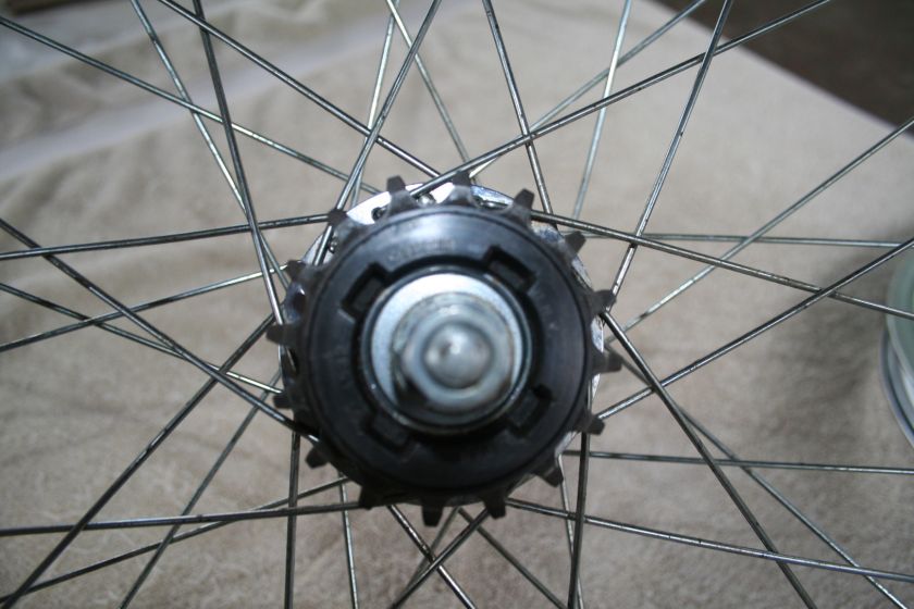 Araya 7x wheel set 36h Suzue Sunshine loose ball hubs aluminum old 