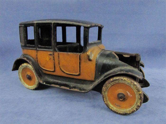 Antique Rare 1927 Arcade #1 9 Yellow Cab Cast Iron Car  