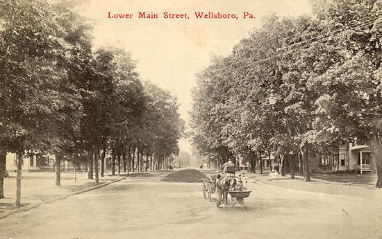 Wellsboro PA   Lower Main Street   1914  