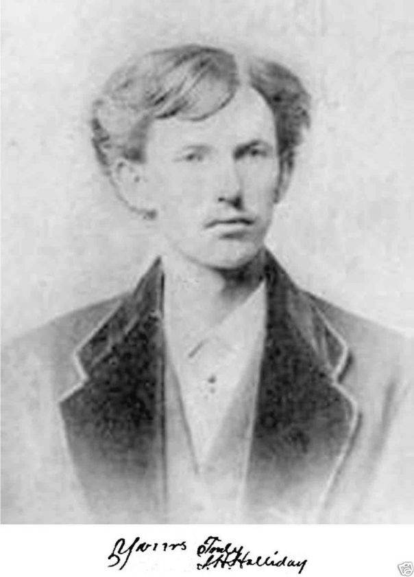 JOHN DOC HOLLIDAY (1851 87) PHOTO w/ SIGNATURE  