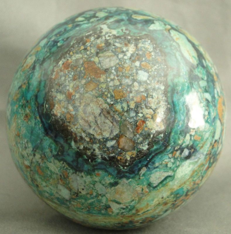 Chrysocolla Malachite 2.5 inch Stone Sphere Arizona #4  