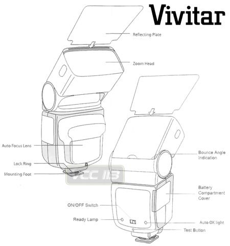 Vivitar Flash FOR OLYMPUS E 620 E 520 E 420 E 30 E 3  