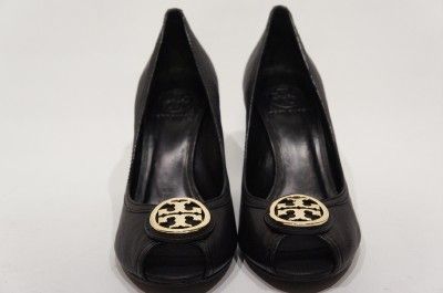 TORY BURCH AURELIA WEDGE PUMP BLACK SHOES 9 $295  