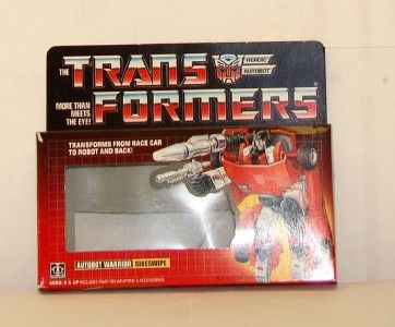 Sideswipe   BOX   Vintage Hasbro 1984 G1 Transformers Free Ship  