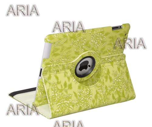 iPad 2 Ultra stylish 360° Rotating Leather case Smart Cover w 