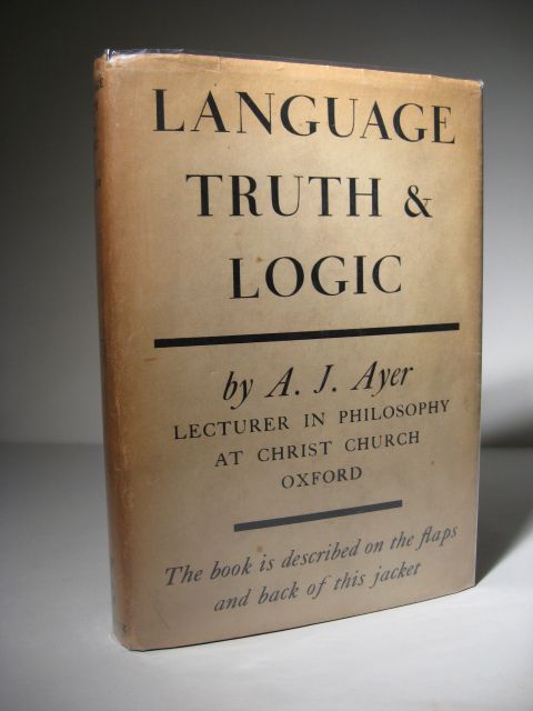 1936 RARE LANGUAGE TRUTH LOGIC 1ST ED DJ   A.J. AYER  