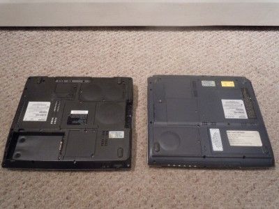 Lot of 2 Toshiba 1415 S105 A15 S129 Laptops AS IS  