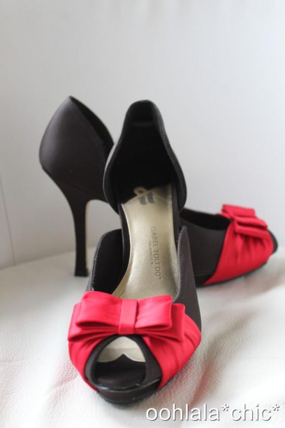 ISABEL TOLEDO Payless Toreador Black Bow Heels Shoes  