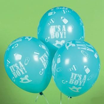 Pastel Blue ITS A BOY BALLOONS Baby Shower Party Decorations NEW 
