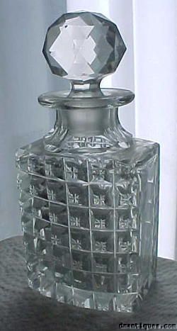 Antique Victorian Crystal Pattern Glass Perfume Bottle  