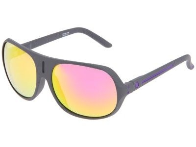 NEW SPY STRATOS II SUNGLASSES Matte Grey/Pink Mirror Multi Layered 