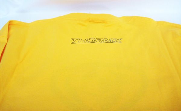 Thor MX T Shirt Gold w/ Silver White Logo New XL  