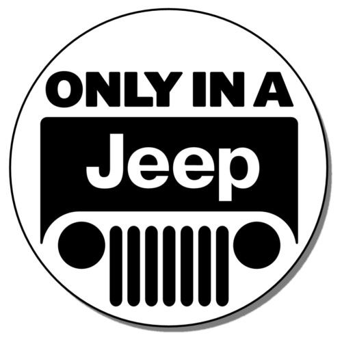 JEEP WRANGLER, 4X4,CJ7,JK,TJ, ONLY IN A JEEP STICKER  