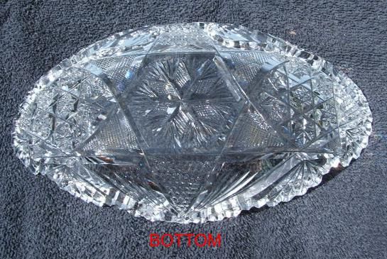 1800s 1900s NAPPY & SPOON DISH BRILLIANT CUT GLASS  