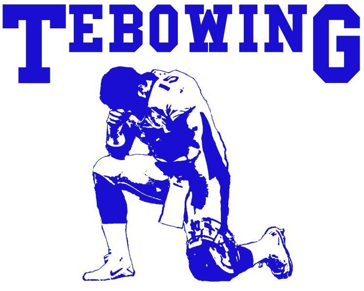 TEBOWING TIM TEBOW DENVER FOOTBALL BRONCOS *WHITE T SHIRT (S XXL 