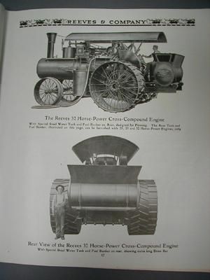 REEVES THRESHING MACHINE DOUBLE CYLINDER ENGINE CATALOG  