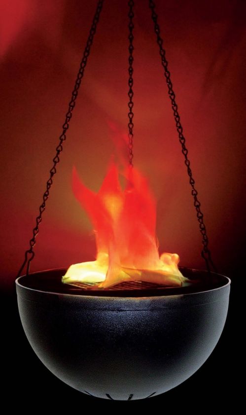 HANGING CAULDRON FIRE FLAME LIGHT HALLOWEEN PROP DECOR  