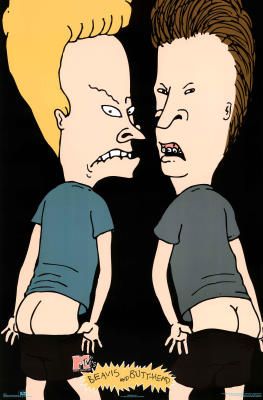 Beavis and Butt Head Mooning Poster Butthead MTV 23x35  