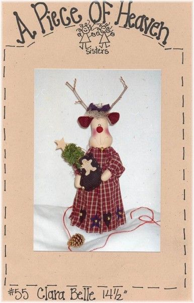 Primitive Fabric Clara Belle Christmas Craft Pattern  