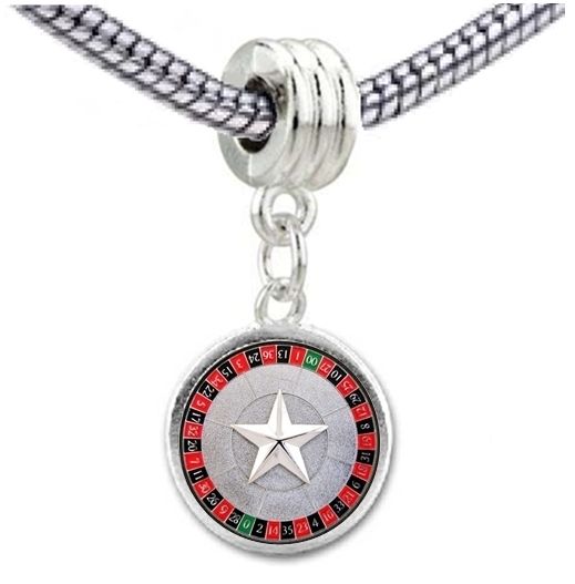 Roulette Wheel Star Photo European Bead Dangle Charm  