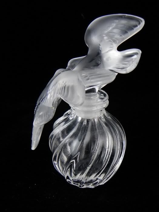 LALIQUE NINA RICCI BIRDS FIGURINE PERFUME BOTTLE FRANCE  