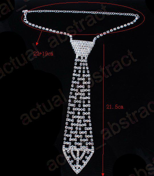 Mix Style Club Wear Bling Bling Ladies Sexy Neck Tie Rhinestone 