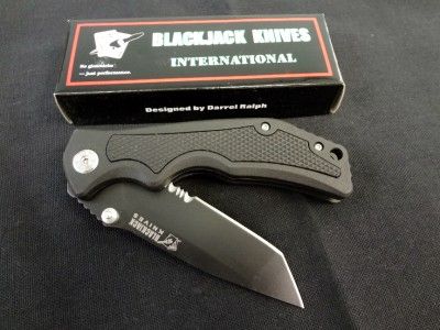 Blackjack Intl Assisted Opening Folding Knife Tanto Point Darrel 