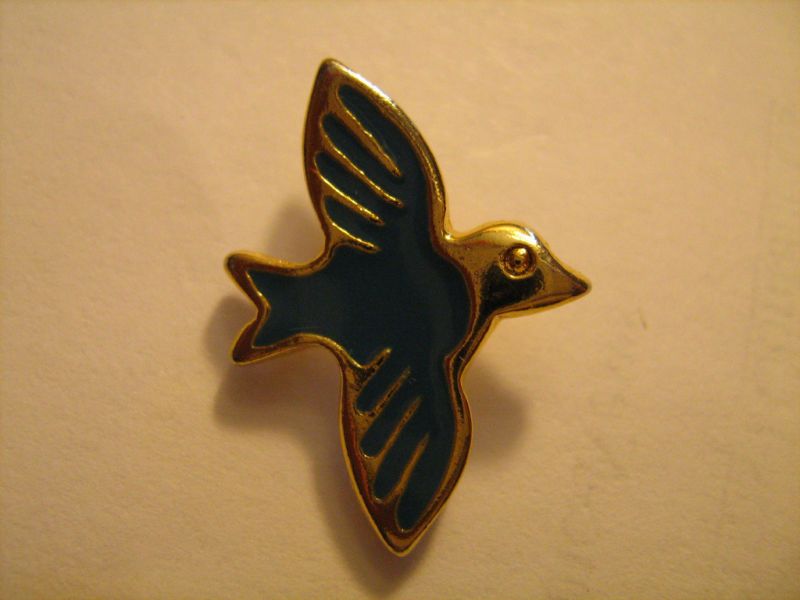 Bluebird of Happiness pin, blouse lapel, tie tack  