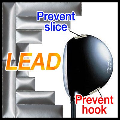 BALANCE CONTROL LEAD Golf club head weight control aid  