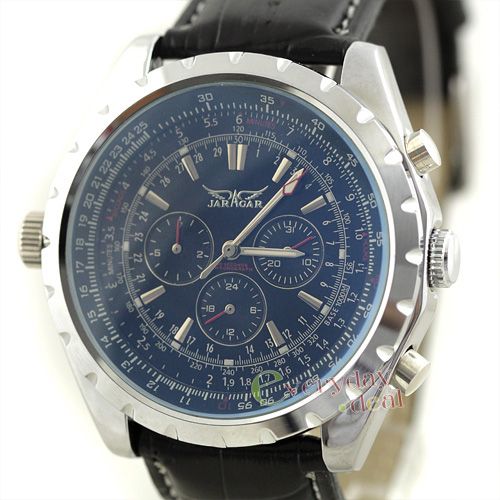 Men Blue Luxury & Fashion Watch Automatic Date Day Week  