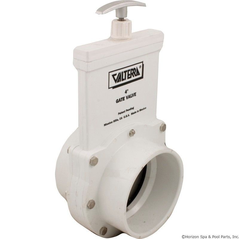 SxS PVC Slide Gate Valve 3pc Valterra Spa SS Paddle  