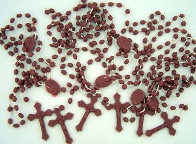 Bulk Lot Brown Plastic Rosary Rosaries For School Our Lady Mt Carmel 