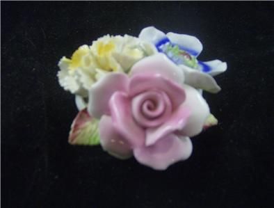 ROYAL STRATFORD Fine Bone China FLOWERS in SHELL BOWL  