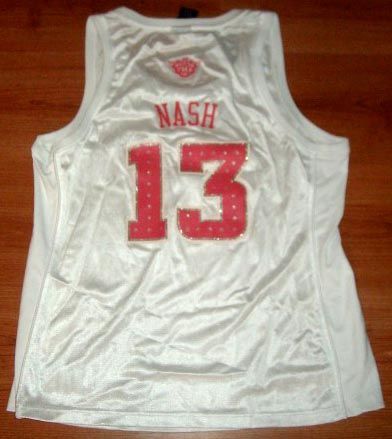 STEVE NASH PHOENIX SUNS JERSEY XL LADIES WHITE PINK NBA  