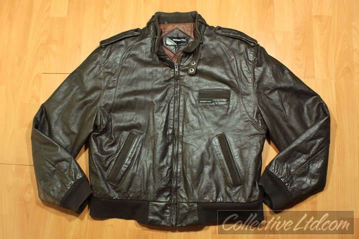 Vtg Members Only Cafe Racer Leather Jacket BROWN 44  